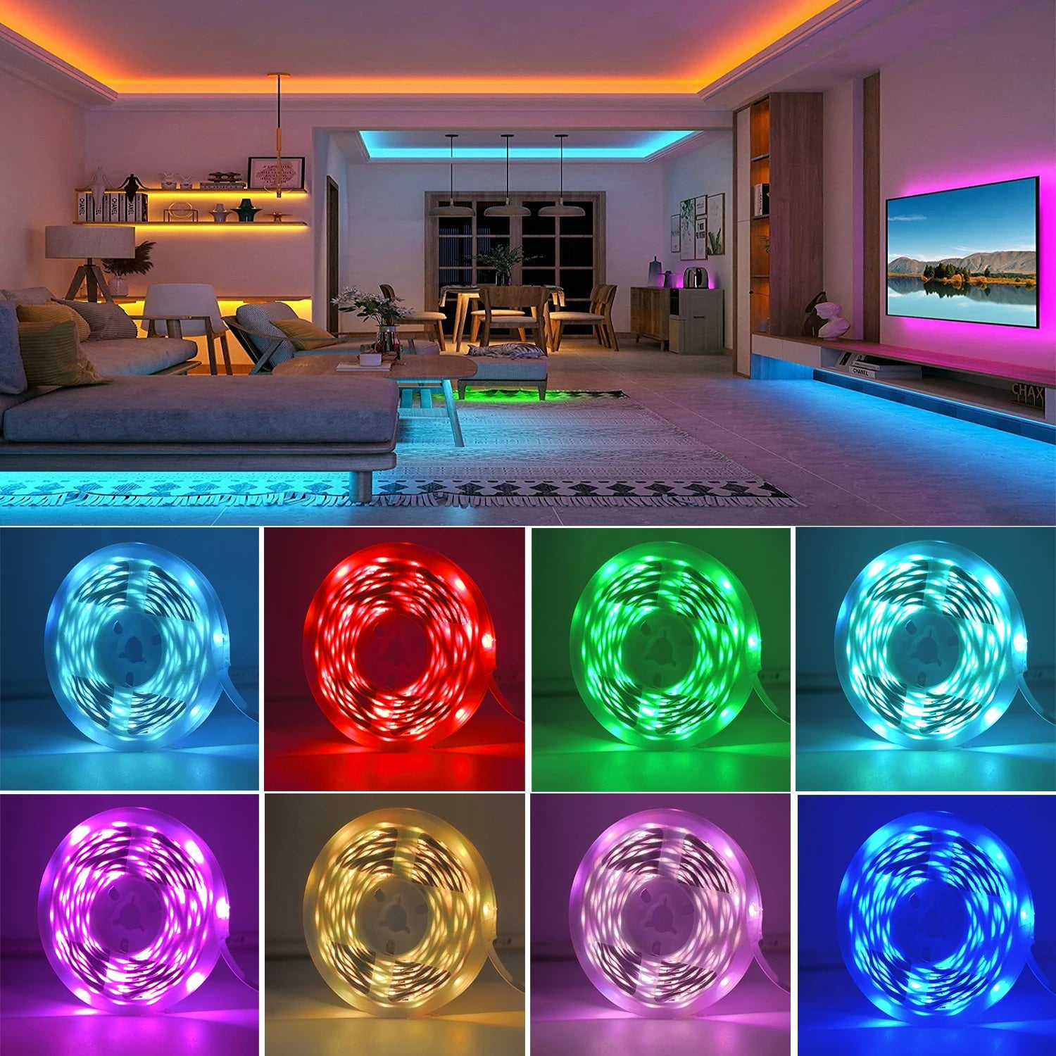 LED Strip Lights — 5M App Controlled RGB Lights with Remote