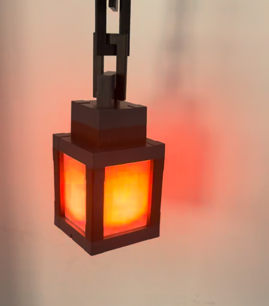 Pixel Style Night Light Portable Lantern - 16 Colors Tabletop Ornament