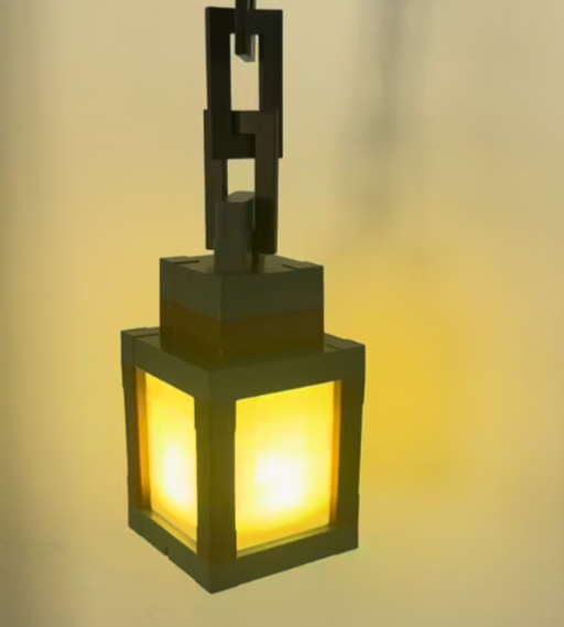 Pixel Style Night Light Portable Lantern - 16 Colors Tabletop Ornament