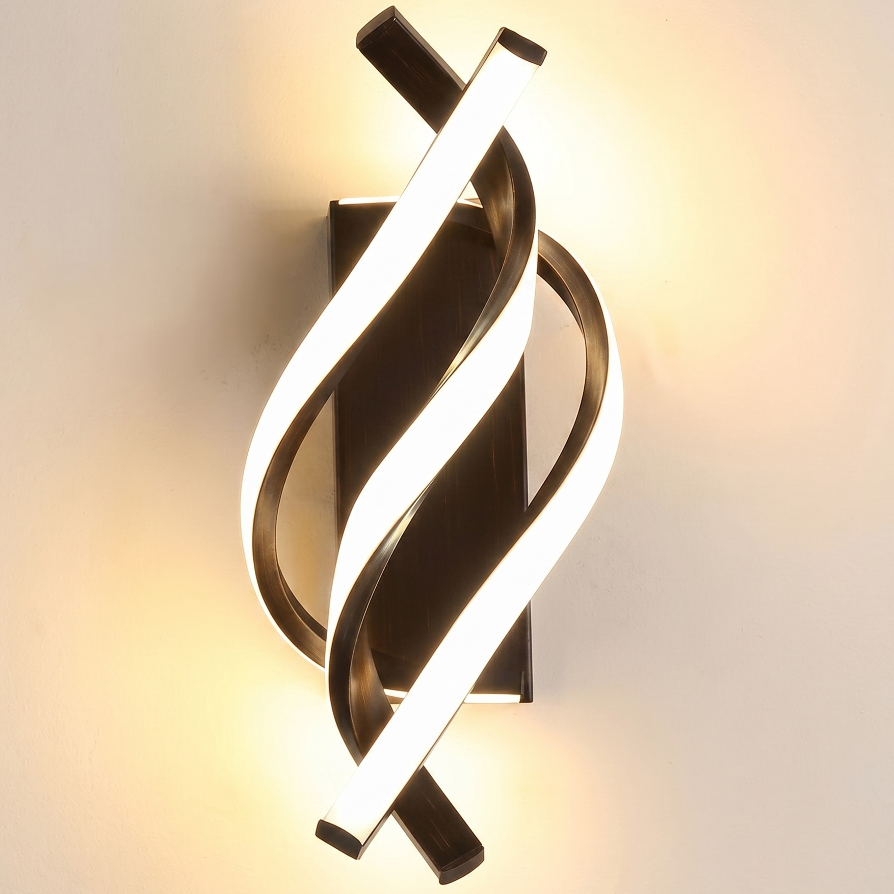 Curved Spiral Design LED Wall Lamp - Modern Home Decor Lighting Fixture
