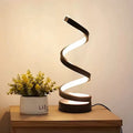Modern Spiral LED Table Lamp – Dimmable Bedside Night Light