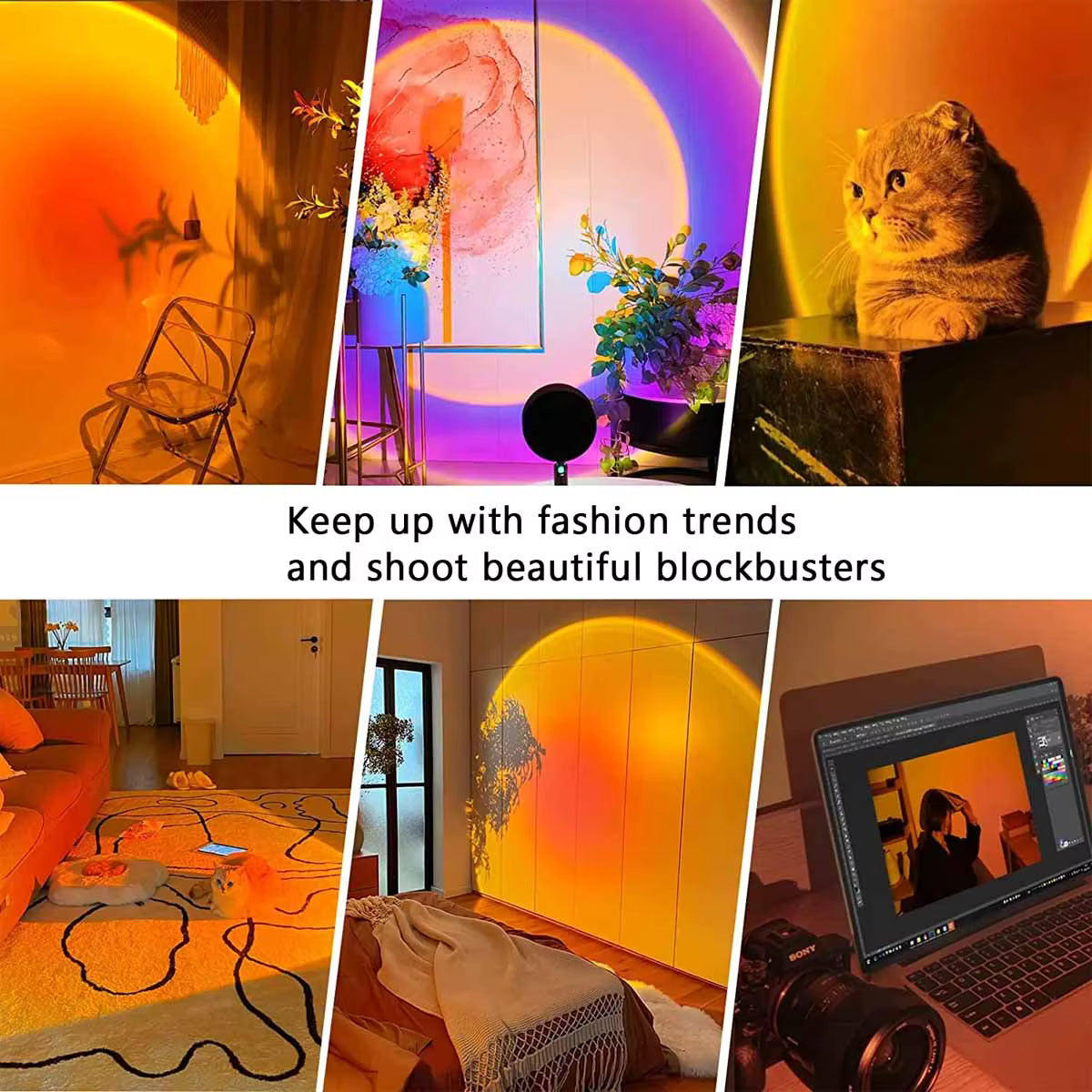Sunset Lamp — Warm Sunset Projector for Cozy Room Vibes